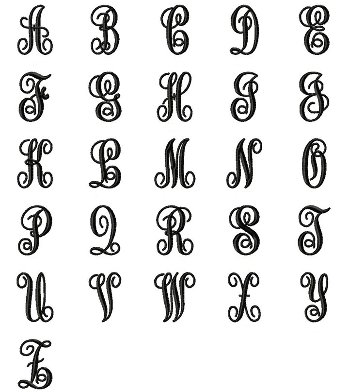 Monogram Letters Clipart