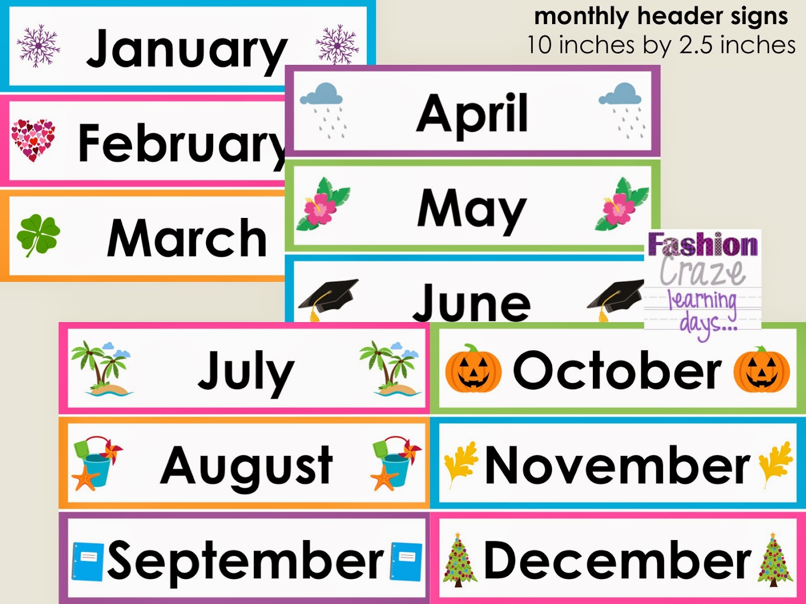 Months Of The Year Clipart Cr