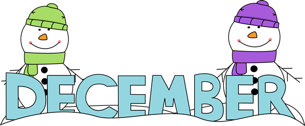 Month of December Snowmen - December Clipart Free