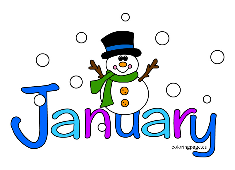 Month of January Winter Kids