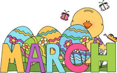 March Clip Art Whimsical Cart