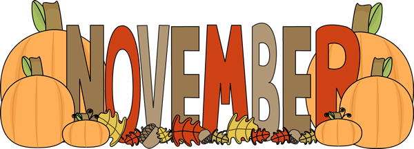 Month Of November Autumn Clip - November Clipart Free