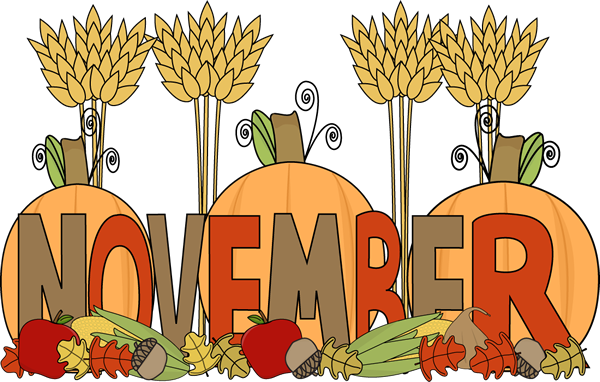 Month Of November Harvest Cli - November Clipart Free