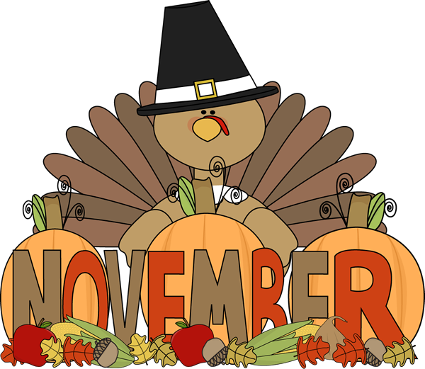 Month of November Turkey - Clip Art November