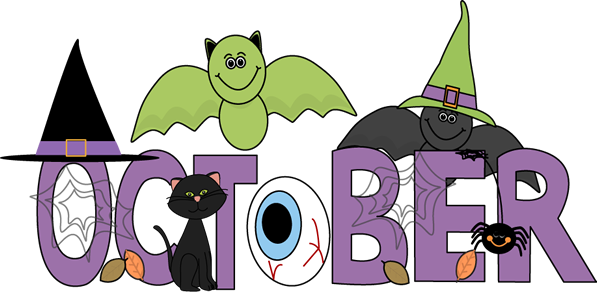 Month of October Halloween - October Images Clip Art