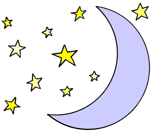 Black Stars And Moon Clipart 