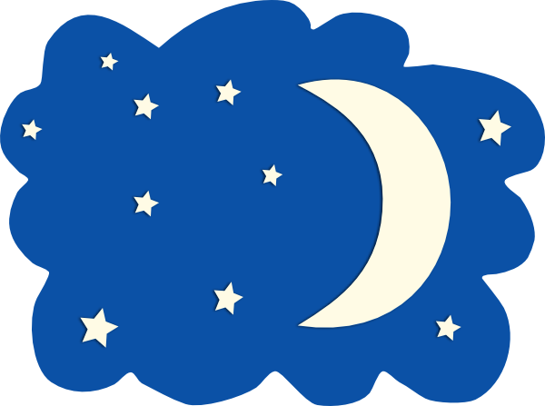 Moon With Stars Clipart