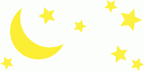 moon and stars clipart black 