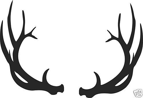 deer antlers clipart black an