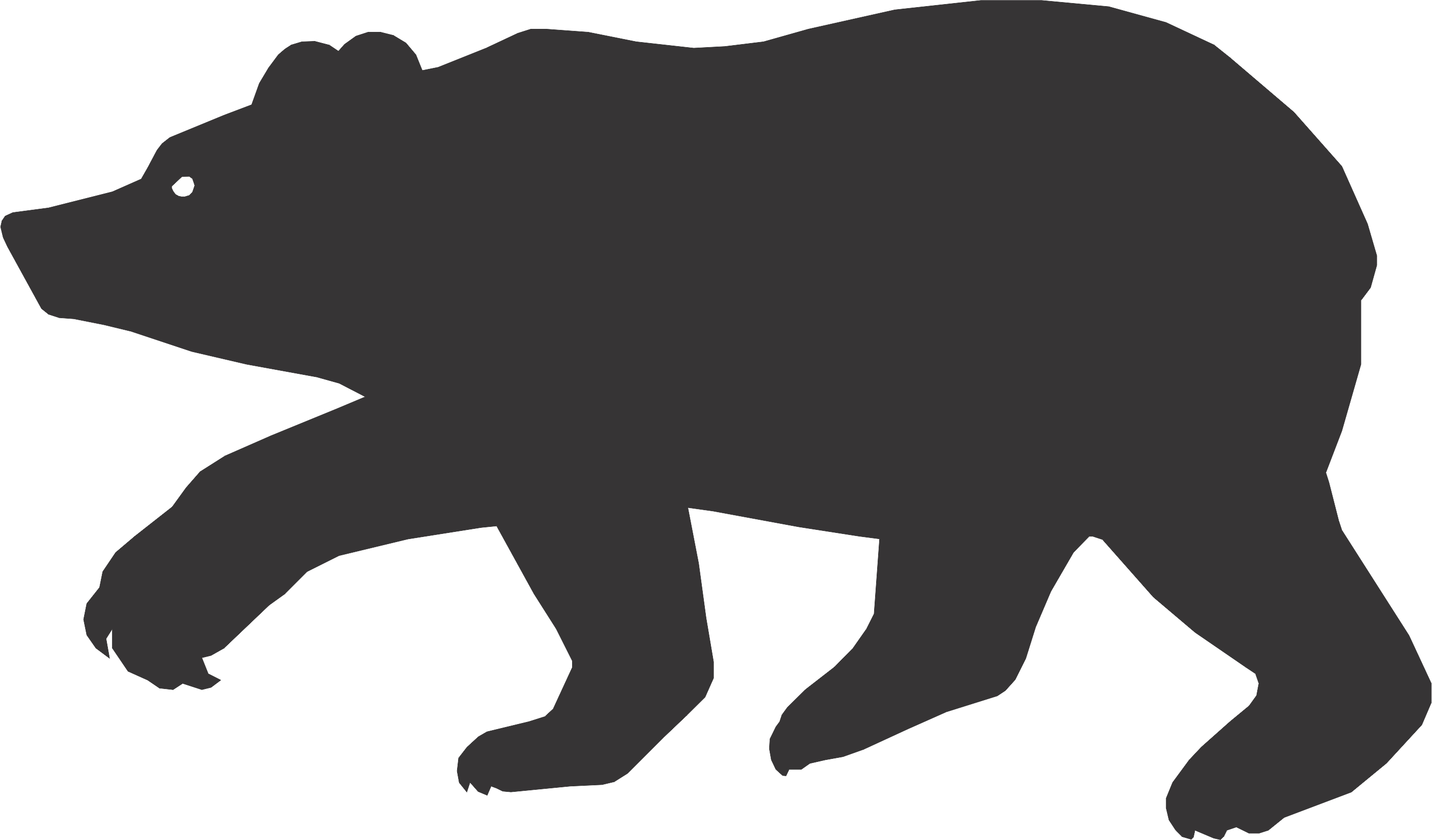 Moose Silhouette Clip Art - Bear Silhouette Clip Art