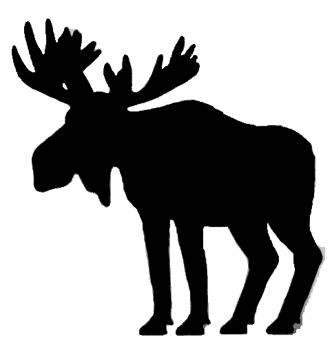 Moosie In Circle Moose - Clip Art Moose