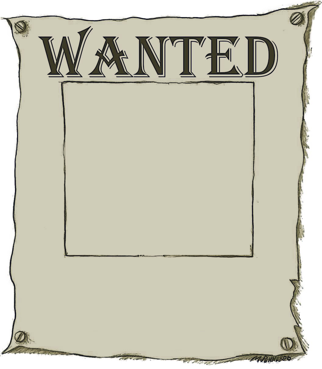 Simple Wanted Poster Clipart