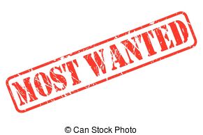 ... Most wanted red stamp tex - Wanted Clipart
