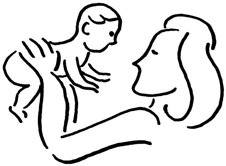 mother and baby clipart - Mother And Baby Clipart