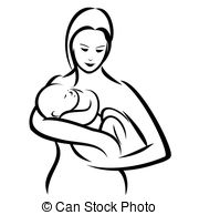... Mother and baby - Vector illustration : Mother and baby on a.