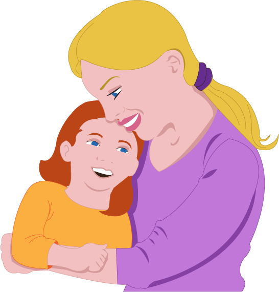 Mother And Daugther - Mother And Daughter Clipart