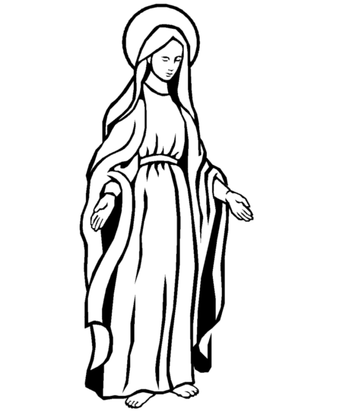 Cute illustration of Mary, mo