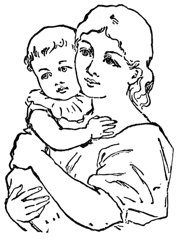 Mother S Day Clipart Black An - Mother And Baby Clipart