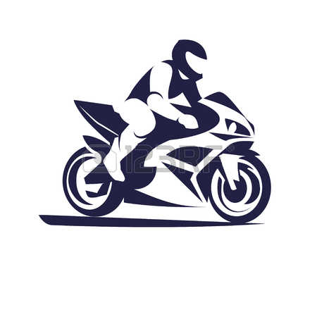 Vector illustration of motorcycle racer on sportbike Illustration