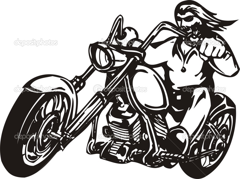 motorcycle biker clip art . - Biker Clip Art