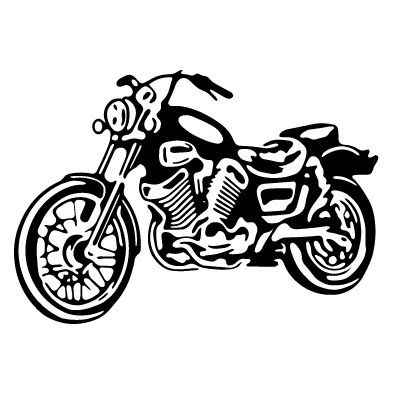 Motorcycle Clip Art Black and White | MOTOR17
