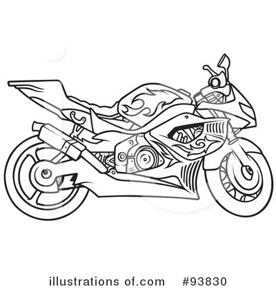 Motorcycle Clipart 93830 Illustration By Dero