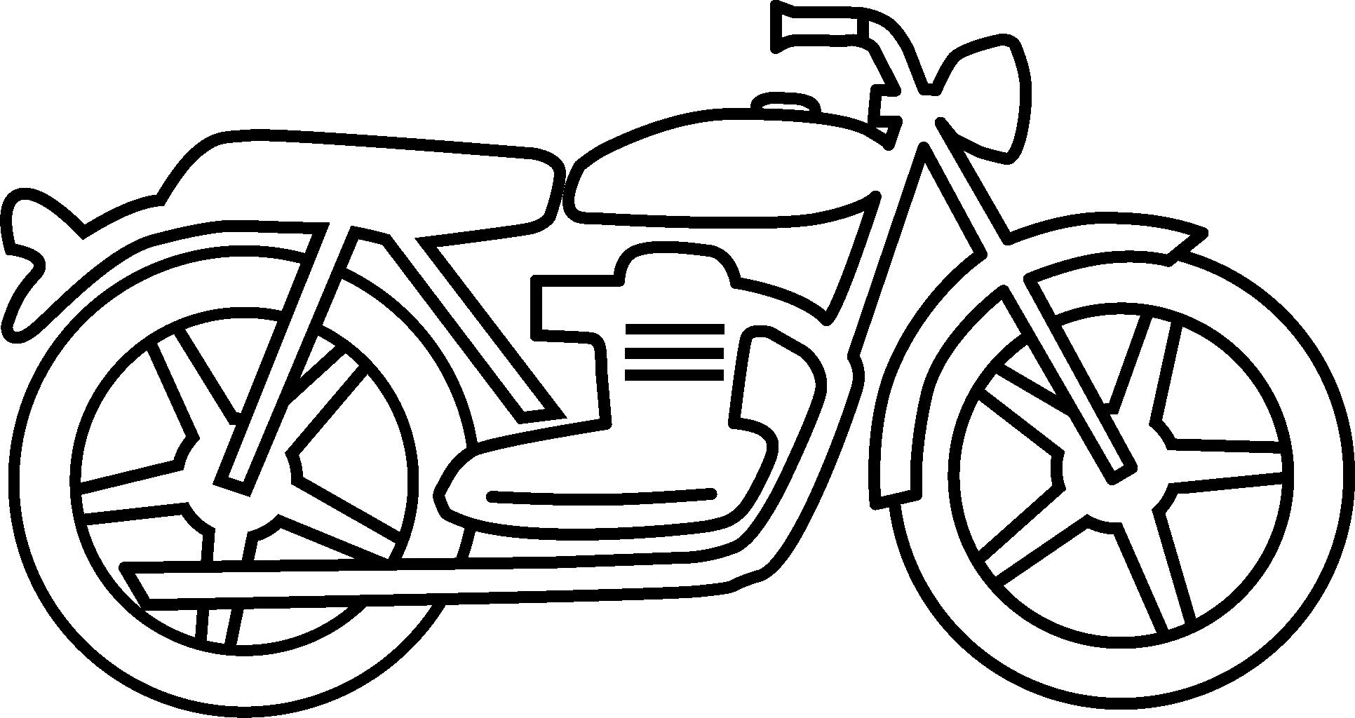 Motorcycle Clipart Black And White Simple ...