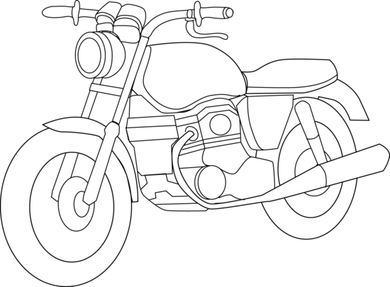 Motorcycle Coloring Page