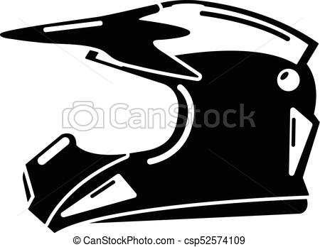 Motorcycle helmet icon, simple black style - csp52574109