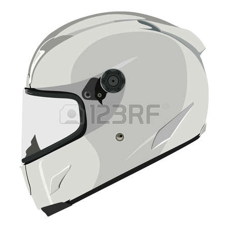Motorcycle helmet on a white background Illustration