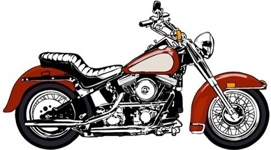 motorcycle icon colored flat  - Motorcycle Clipart