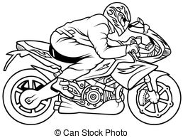 Harley Motorcycle Clipart Bla