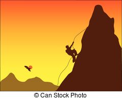 ... mountain climber - vector,silhouette of a mountain climber... mountain climber Clipartby ...