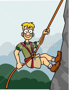 Mountain climbing cartoon clip art