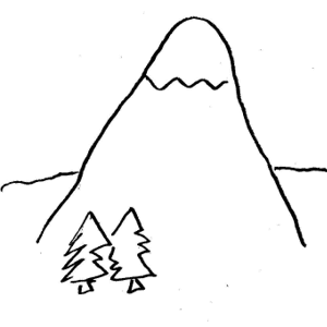 Mountain Clip Art - Mountain Clipart Black And White