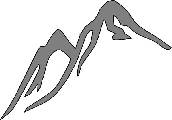 Mountain range clip art free 