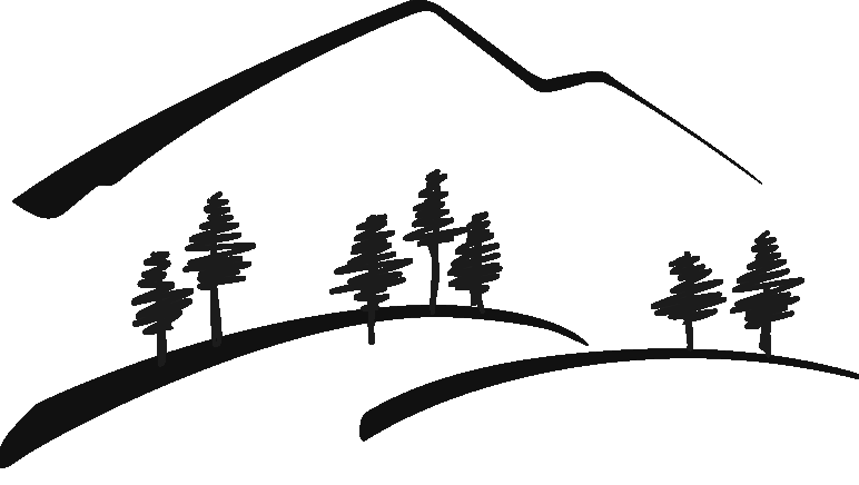 Mountain clipart black and white #7