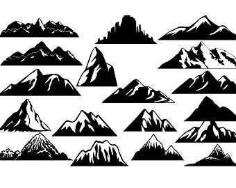 Mountains Silhouette Clip Art