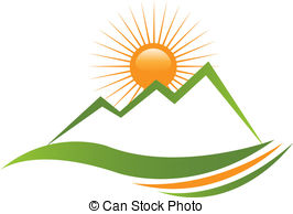 . ClipartLook.com sunny mountain logo - Ecologycal sunny mountain design