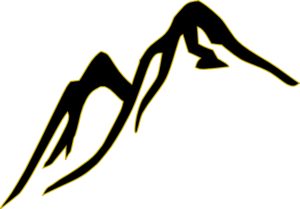 Mountain Range Outline Clipart