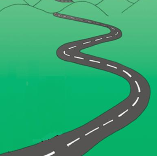 Road vector art illustration