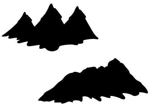 Mountain Silhouette Clip Art - Mountain Silhouette Clip Art