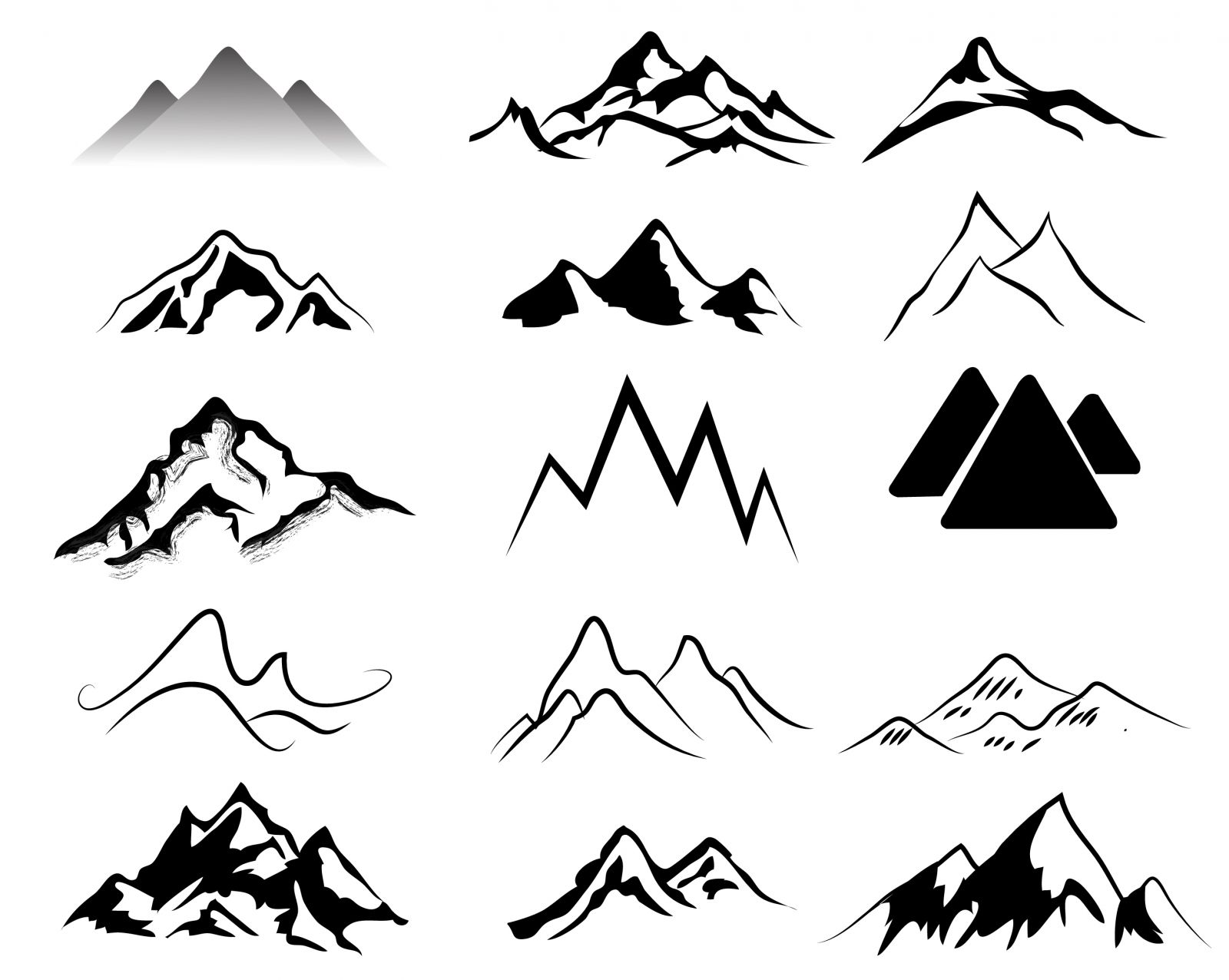 Mountain black and white ideas about mountain clipart on simple 2