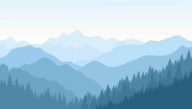 Wonderful morning in the blue - Mountains Clipart