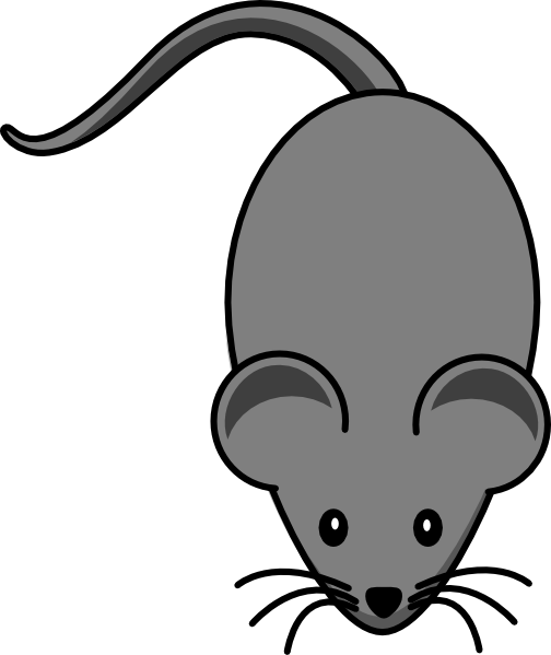 mouse clipart black and white