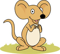 Free Cartoon Gray Field Mouse