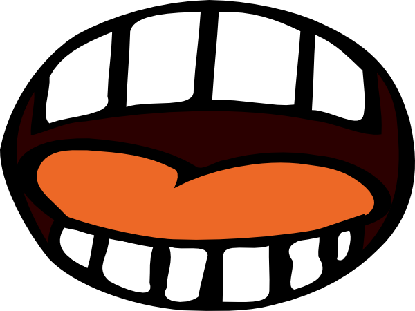 mouth clip art black and whit