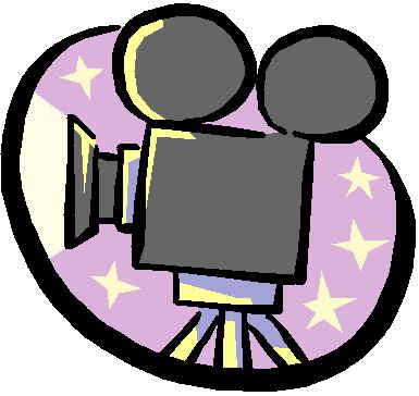 movie camera and film clipart
