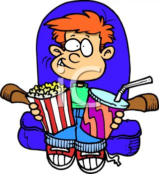 movie night popcorn clipart - Clipart Movies