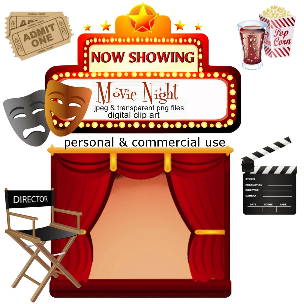 Outdoor movie clipart